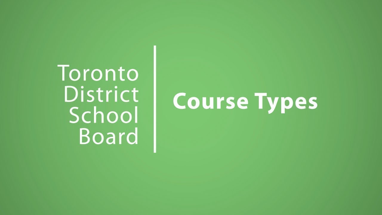 TdSB course types